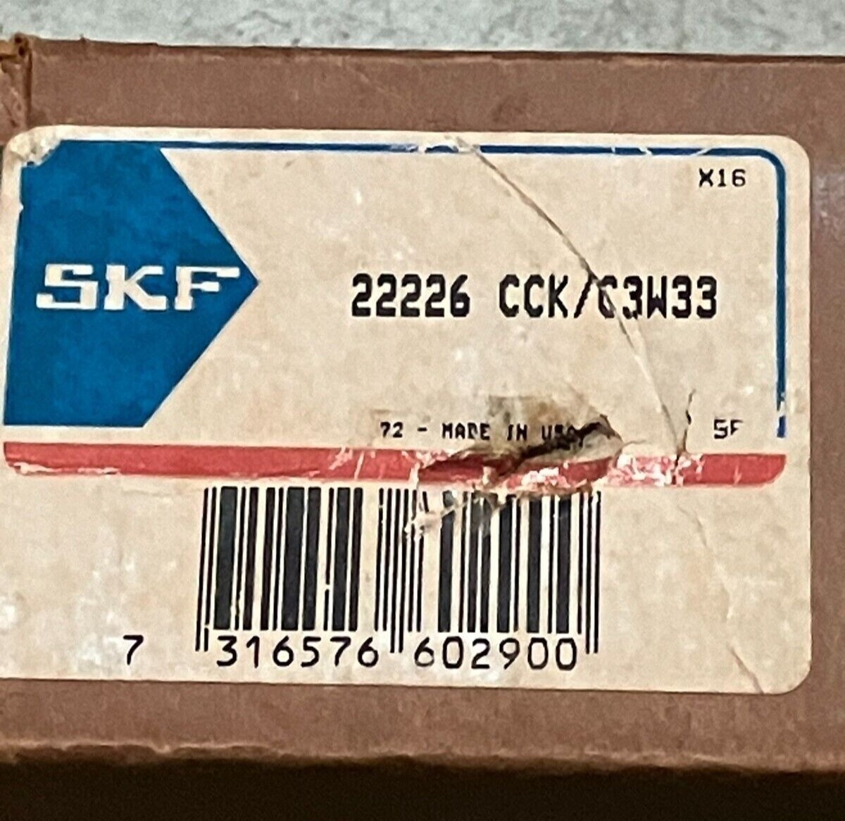 SKF 22226 CCK/C3W33 Spherical Roller Bearing - Image 2
