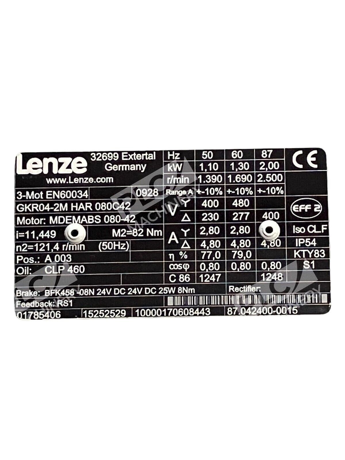 Lenze GKR04-2M HAR 080C42 Gearbox Motor - Image 5