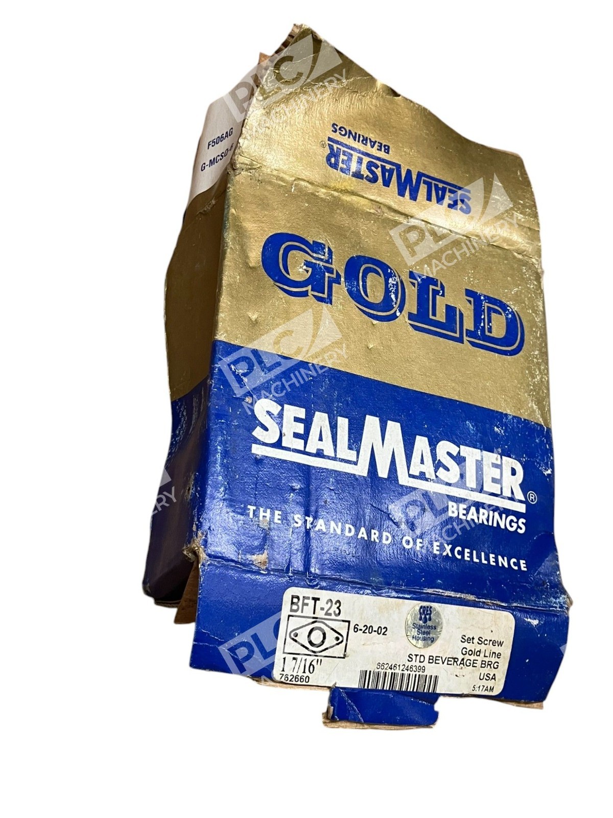 Sealmaster 1-7/16" Gold Line Set Screw Bearing BFT-23 - Image 4
