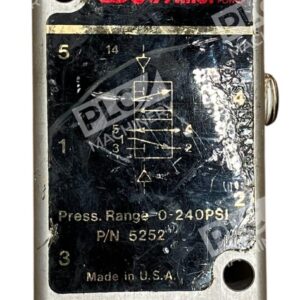 Miller 5252 - Miller 0-240PSI Fluid Power Valve 5252