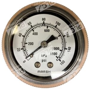 Marsh 0-160PSI - Marsh Bellofram 0-1100kPa Pressure Gauge 0-160PSI