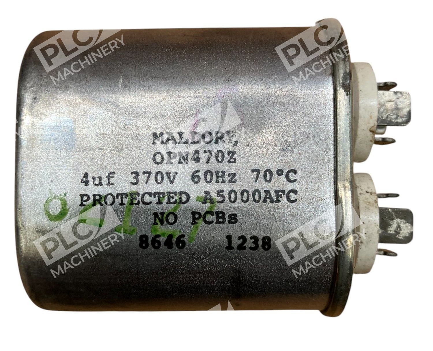 Mallory OPN470Z - Mallory 4uf 370V 60Hz 70C Protected A5000AFC Capacitor OPN47