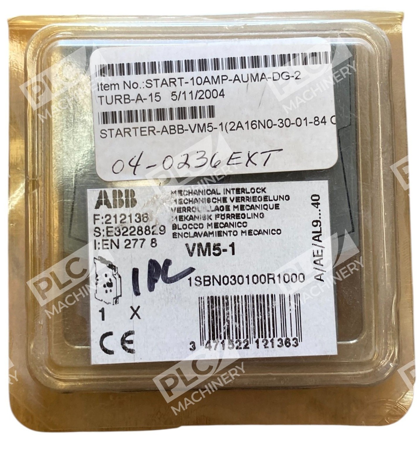 ABB VM5-1 - ABB 212138 1SBN030100R1000 Mechanical Interlock VM5-1