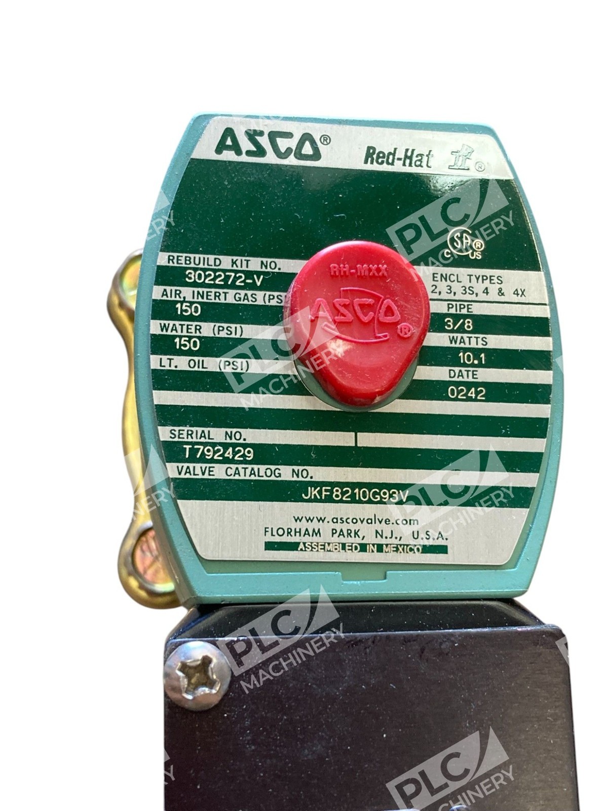ASCO 120/60 MX140 3/8 2W T 792429 Red-Hat II Valve JKF8210G93V - Image 9