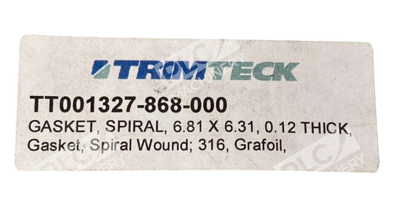 Trimteck 6.5X6" 0.12" Thick 316 Grafoil Spiral Wound Gasket TT001327-868-000 - Image 3