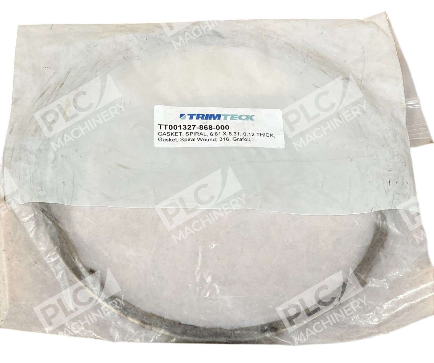 Trimteck TT001327-868-000 - Trimteck 6.5X6" 0.12" Thick 316 Grafoil Spiral Wound Gasket