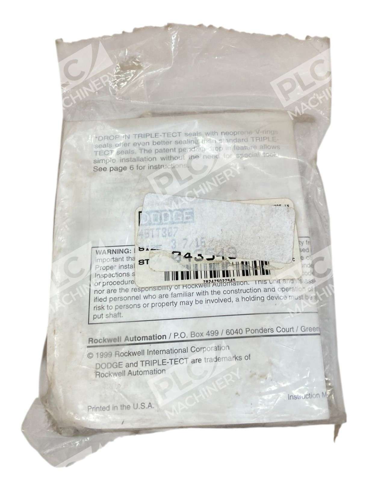 Dodge 3-7/16" 46TT307 Pillow Block Seal Ring 043549 - Image 2