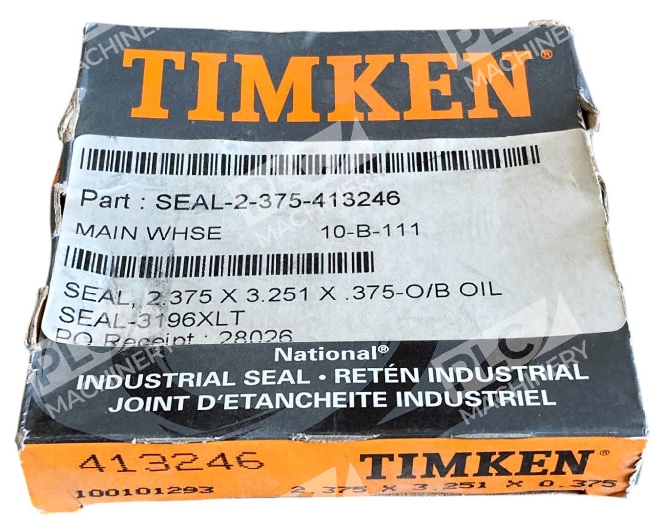 Timken 413246 - Timken National 2.375X3.251X0.375 Industrial Seal 413246