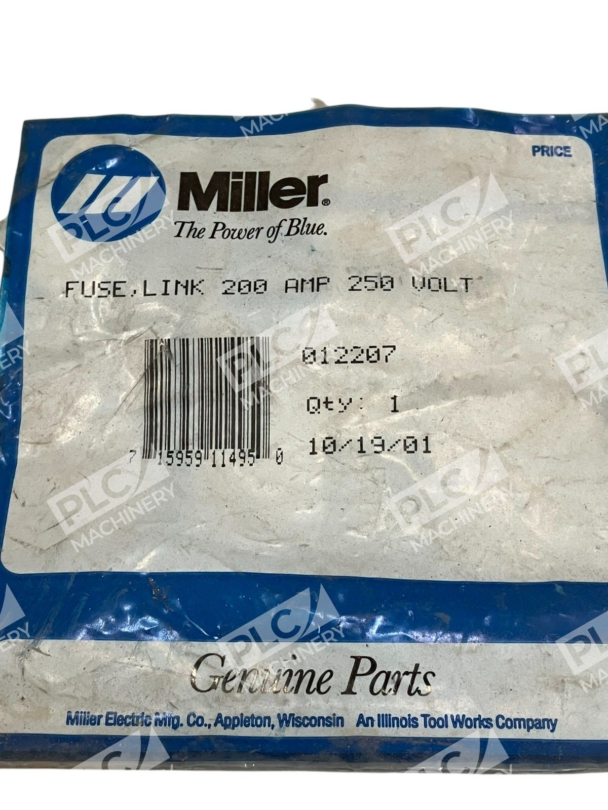 Miller The Power Of Blue 200A 250V Fuse Link 012207 - Image 4
