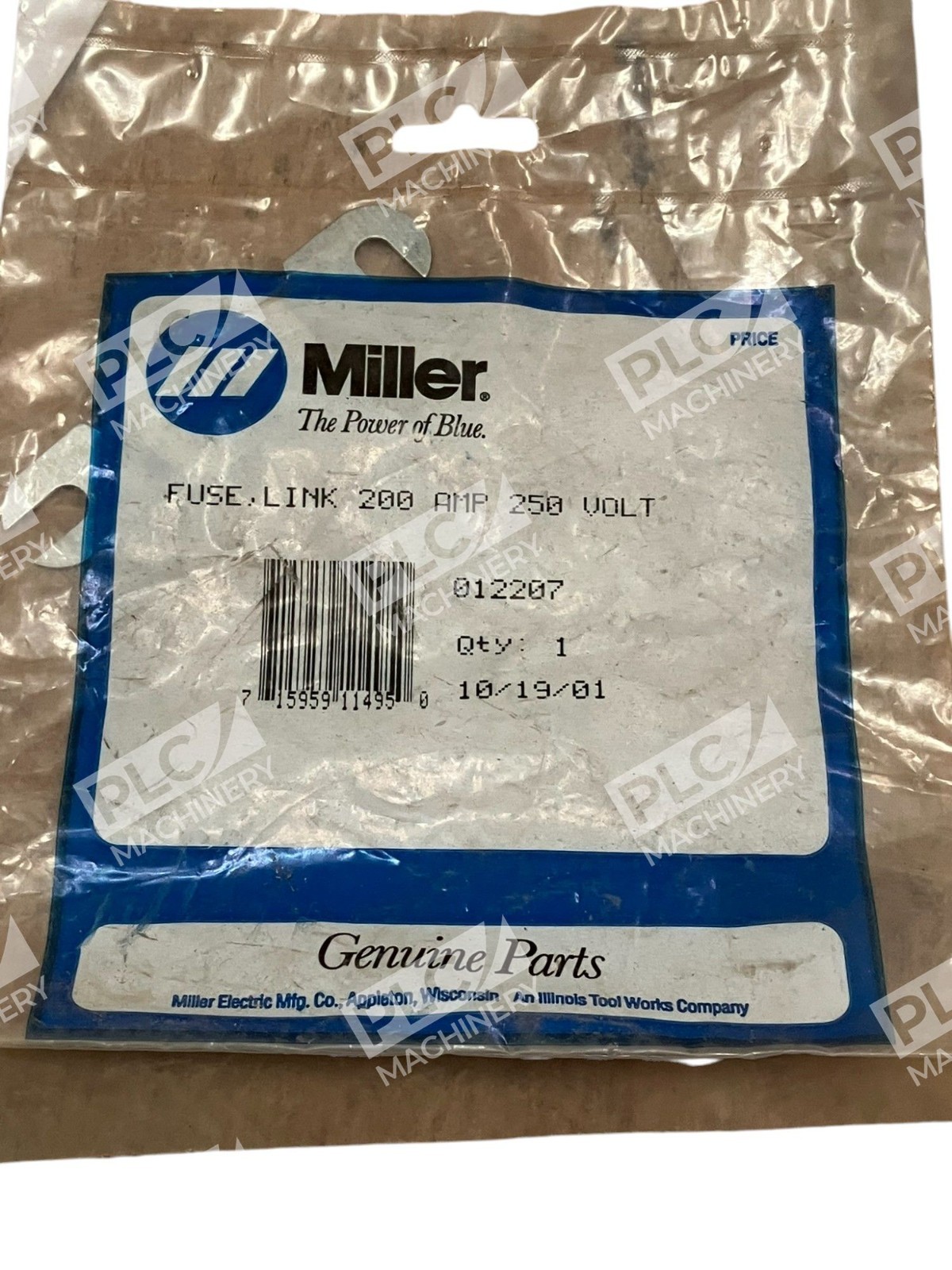 Miller 12207 - Miller The Power Of Blue 200A 250V Fuse Link 012207