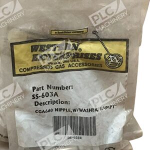 Western Enterprises SS-603A - Western Enterprises 1/4"MPT CGA660 Nipple W/ Washer SS-603A