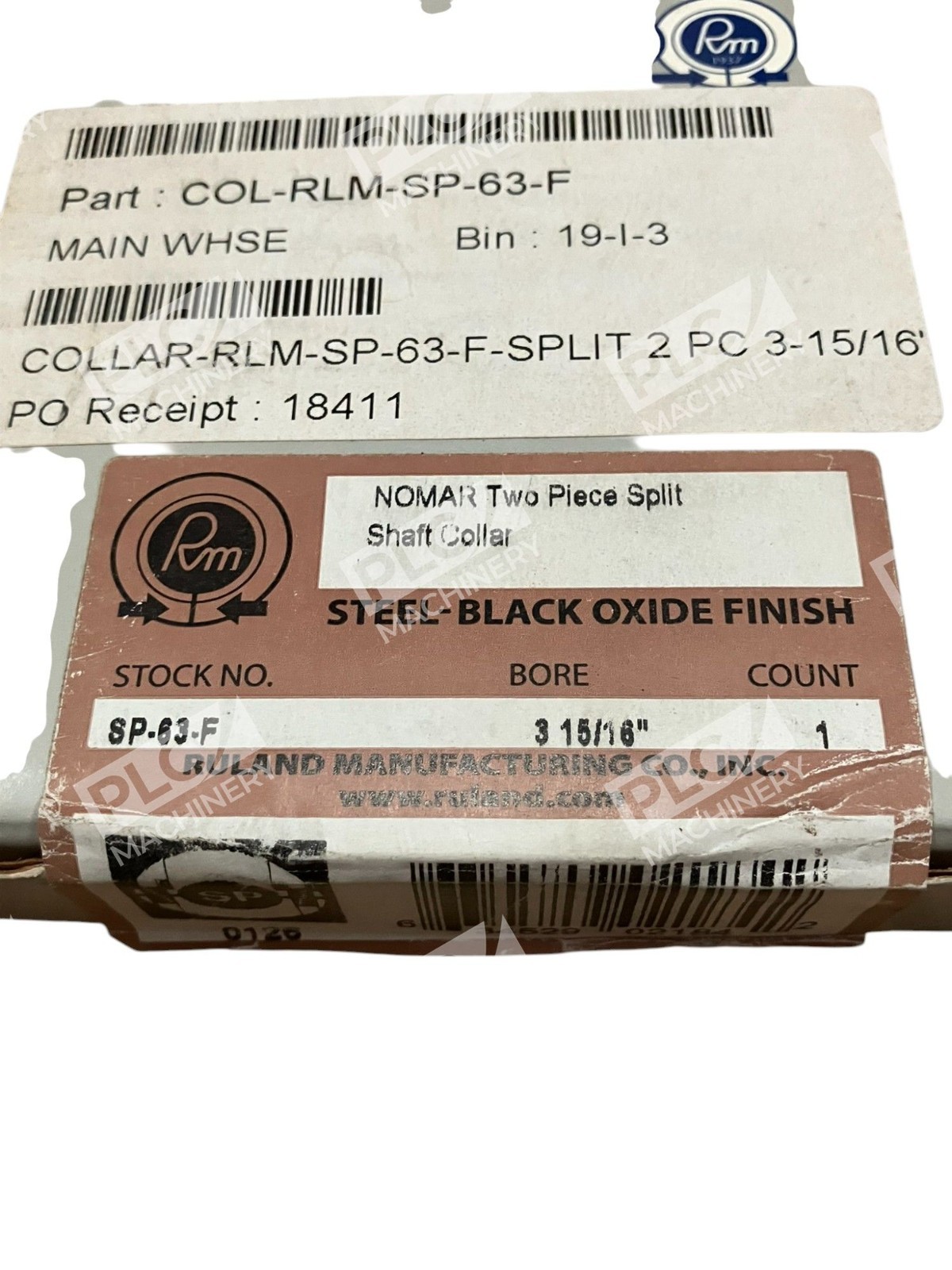 Ruland 3-15/16" Bore NOMAR Two Piece Split Shaft Collar SP-63-F - Image 3