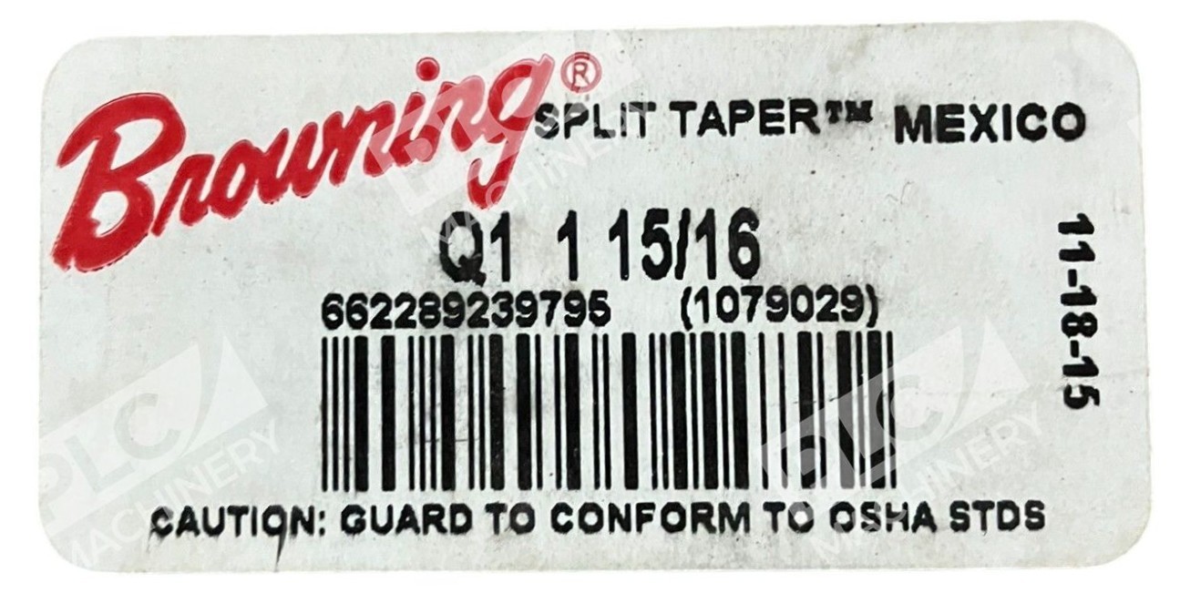 Browning Q1-1-15/16 Split Taper Bushing Q1 1 15/16 - Image 3