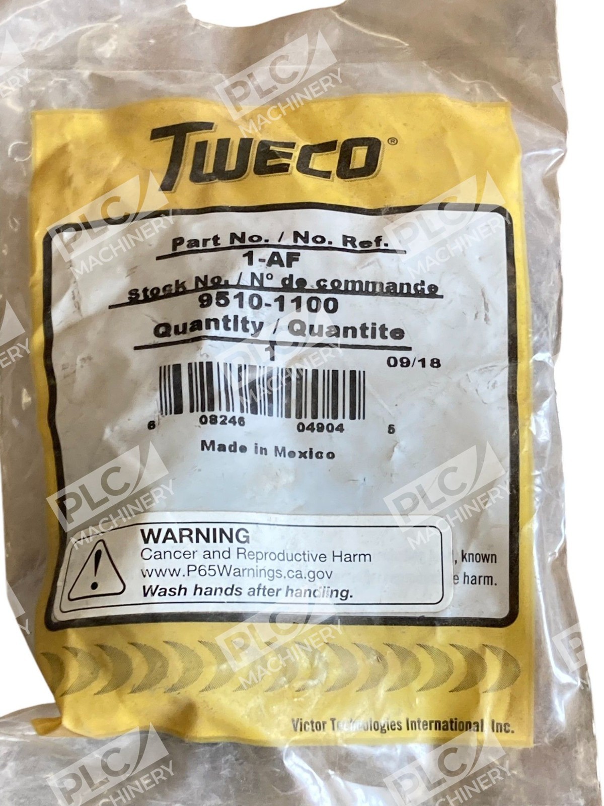 Tweco Victor Technologies 9510-1100 45Deg Female Terminal 1-AF