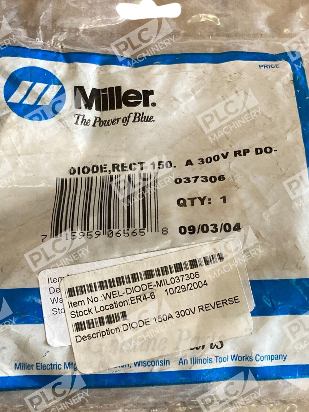 Miller MIL037306 150A 300V RP DO Diode Rectifier 037306