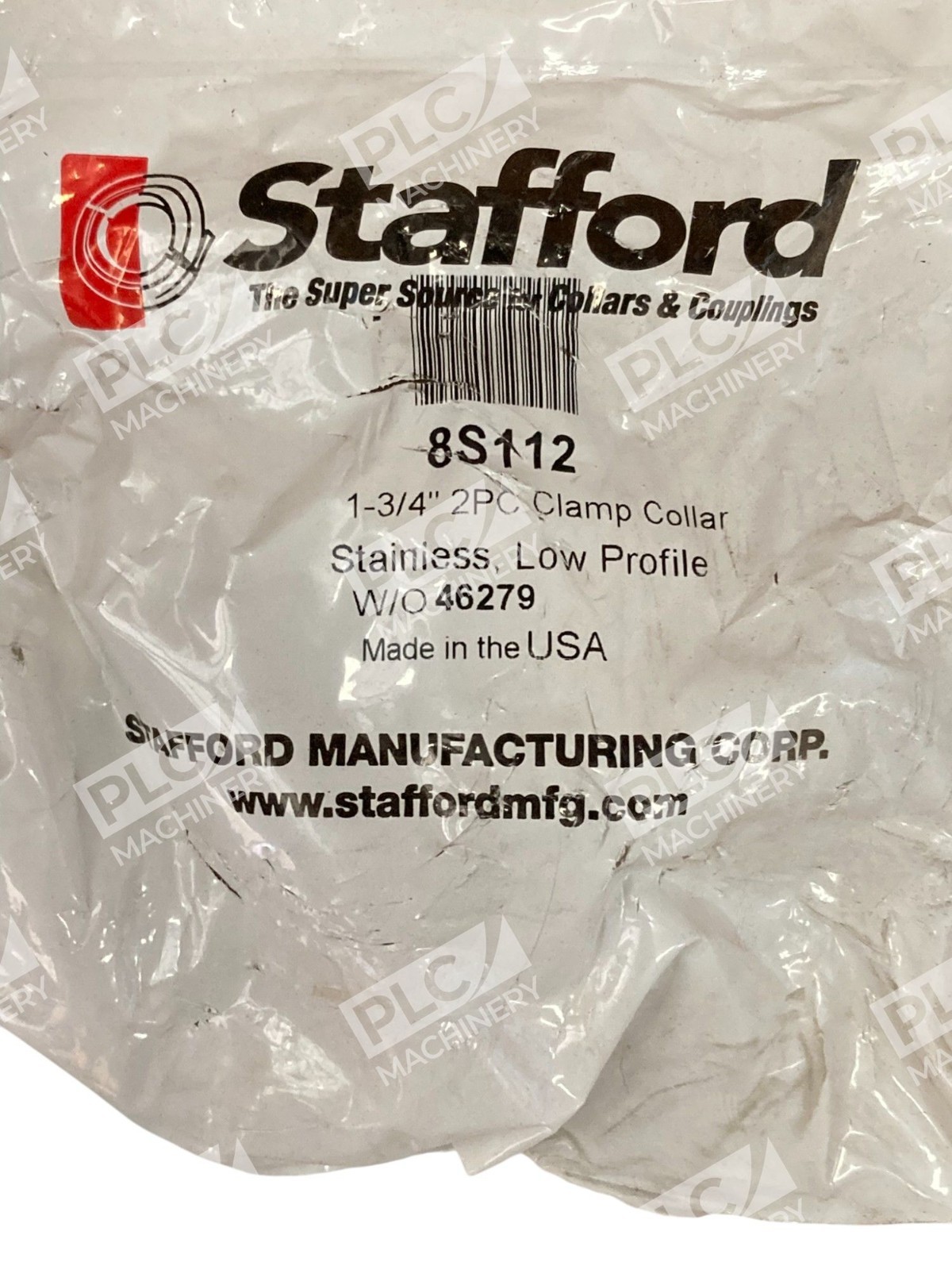 Stafford Stainless Low Profile 1-3/4" 2PC Clamp Collar 8S112 (lot of 2) - Image 3