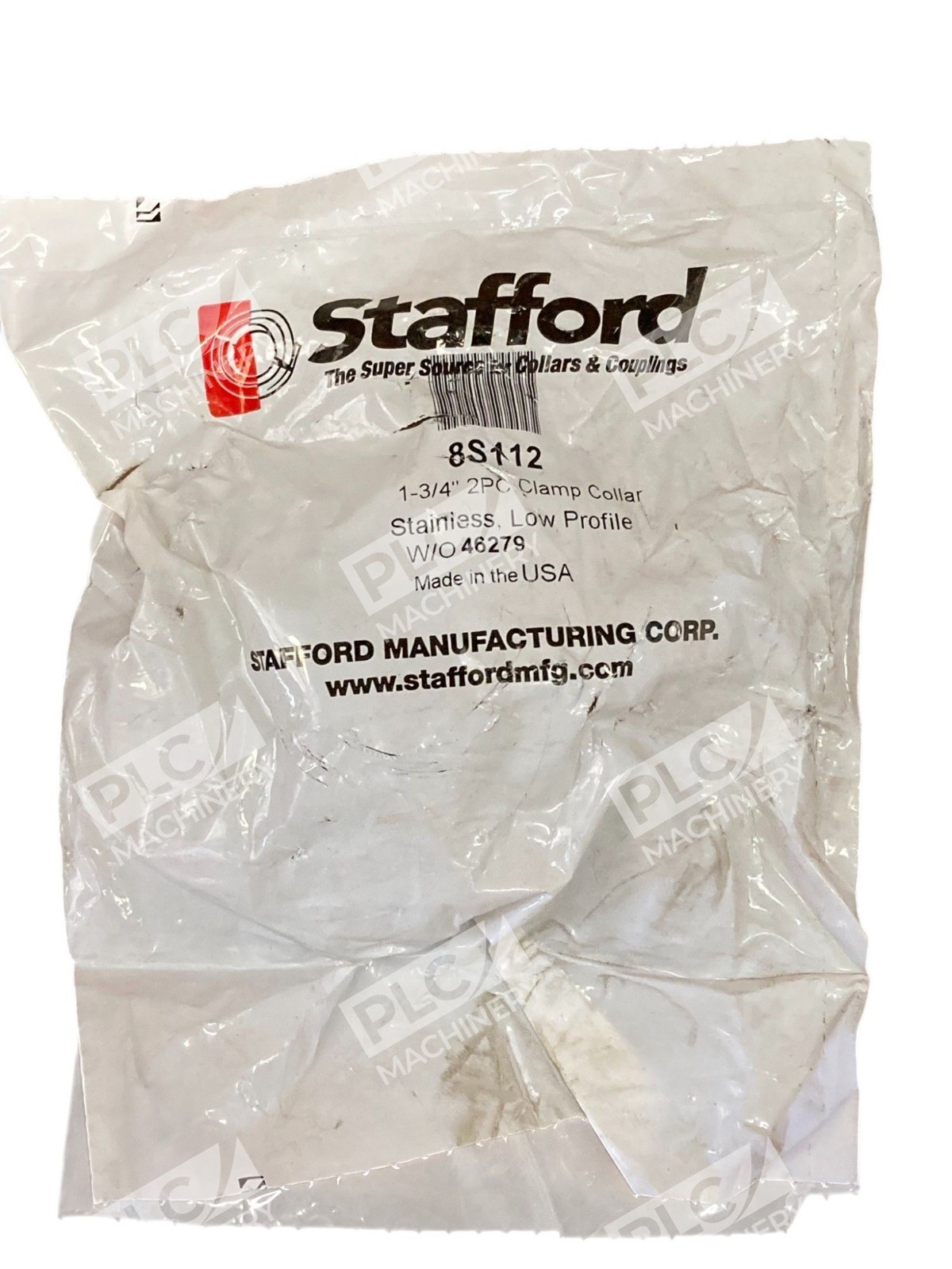 Stafford 8S112 - Stafford Stainless Low Profile 1-3/4" 2PC Clamp Collar 8S112