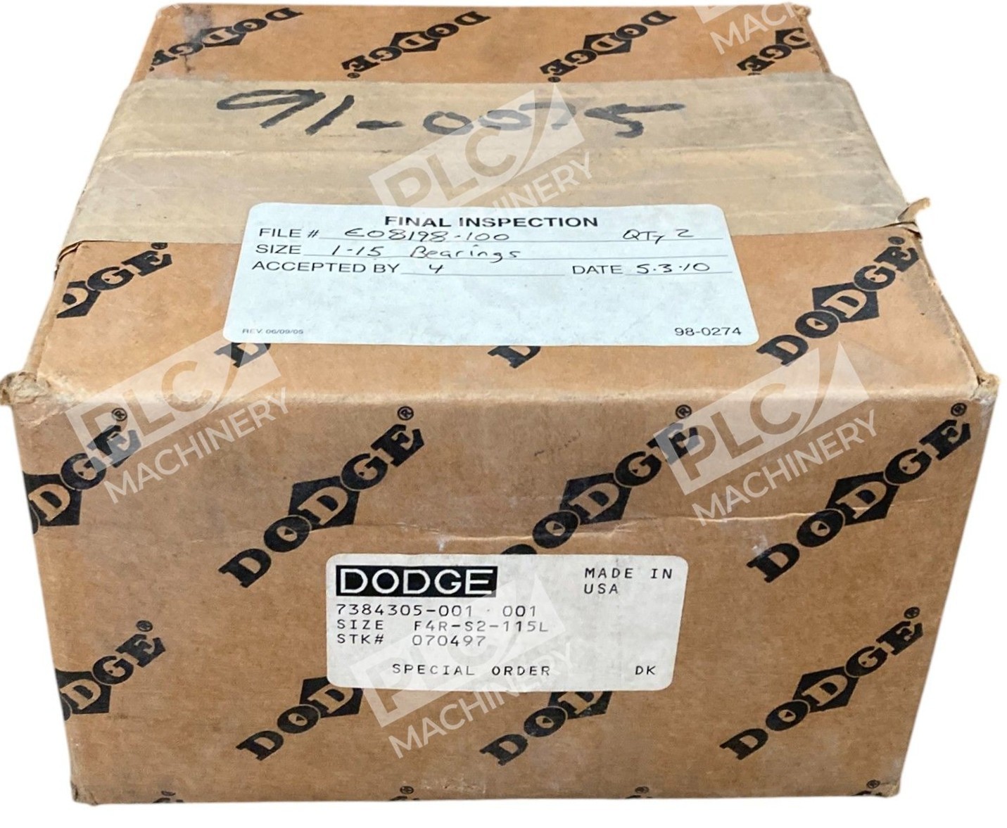 Dodge 7384305-001 F4R-S2-115L Roller Bearing Unit 070497 - Image 2