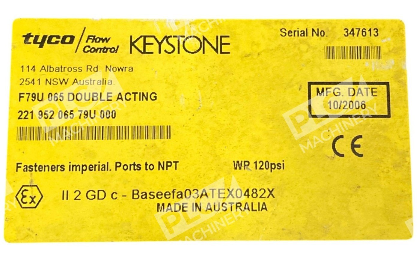 Keystone Tyco Flow Control F79U 065 Double Acting Actuator 221 952 065 79U 000 - Image 8