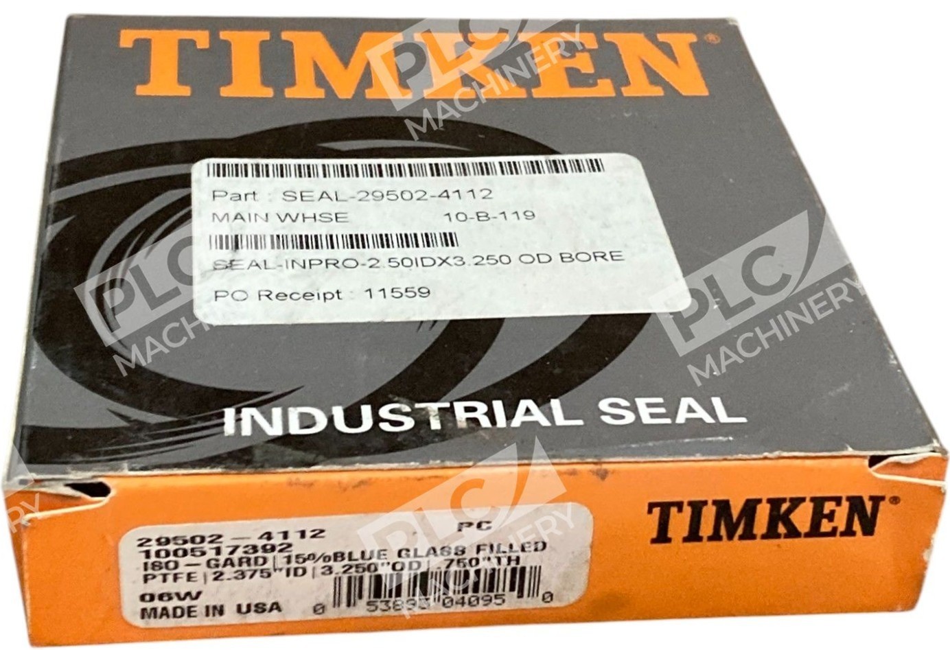 Timken 100517392 PTFE 2.375"ID 3.250"OD 0.750"TH Industrial Seal 29502-4112 - Image 2