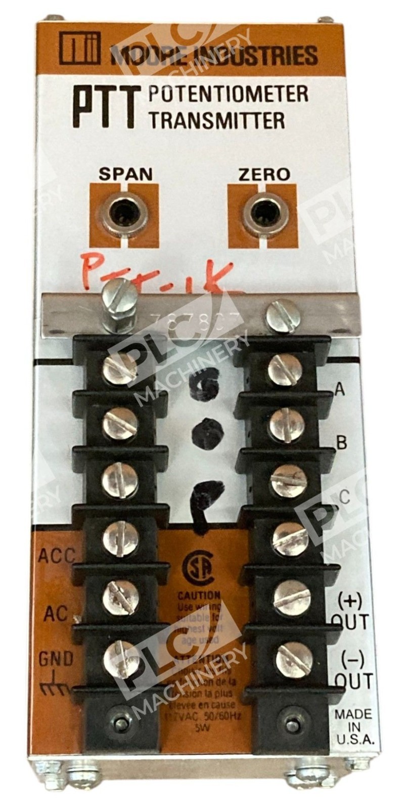Moore 787807 - Moore Industries PTT Potentiometer Transmitter 787807