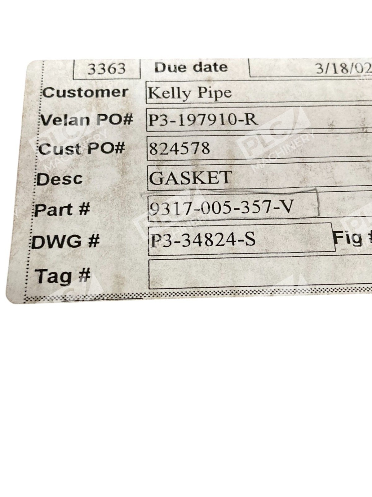 9317-005-357-V - Velan - 8.05X7.075X7.100 B14-7054P02TS Gasket - Image 7