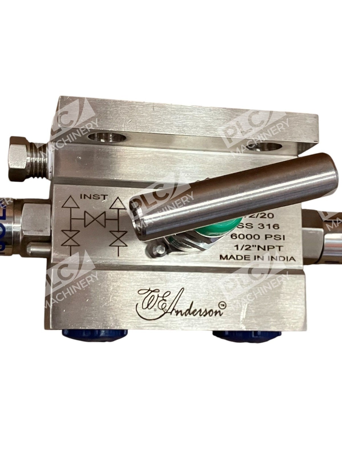 WE Anderson 12/20 SS 316 6000PSI 1/2" NPT 3 Valve Manifold BBV-1F - Image 8