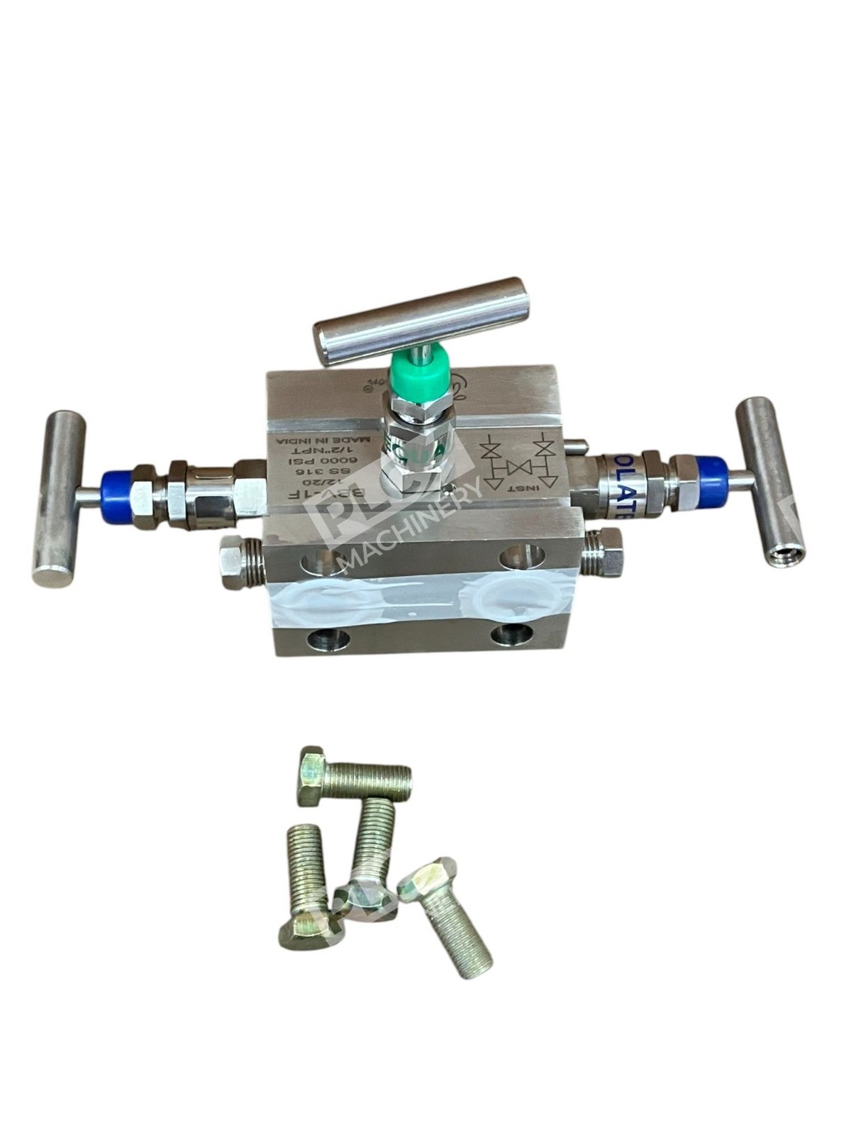 WE Anderson 12/20 SS 316 6000PSI 1/2" NPT 3 Valve Manifold BBV-1F - Image 4