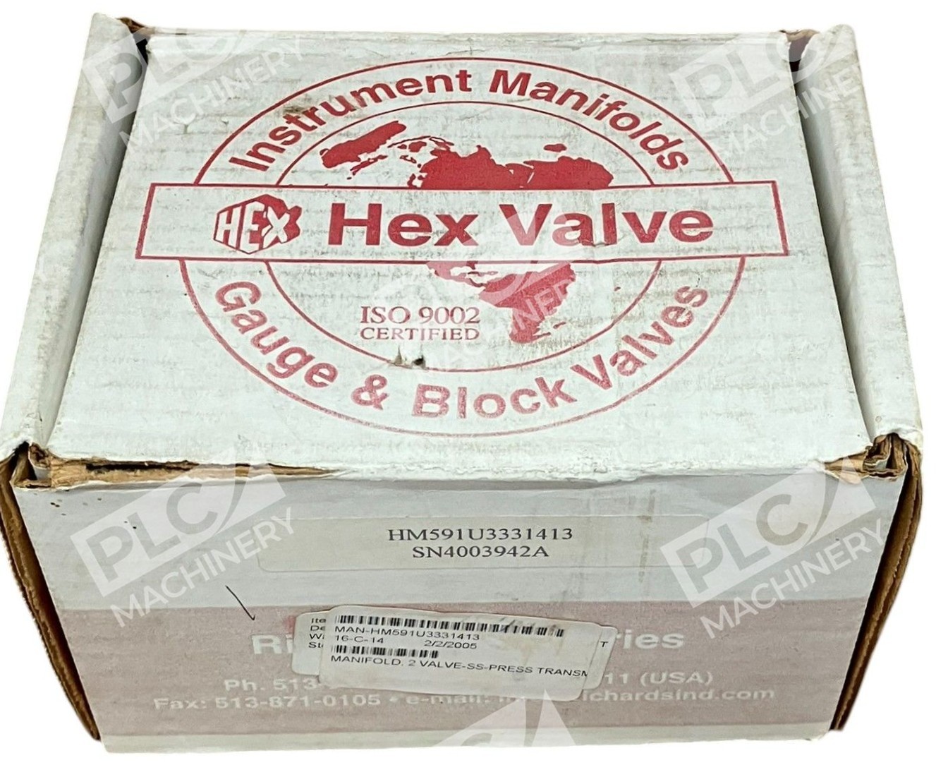 Richard Industries 56522 Stainless Steel Hex Valve HM591U3331413 - Image 3