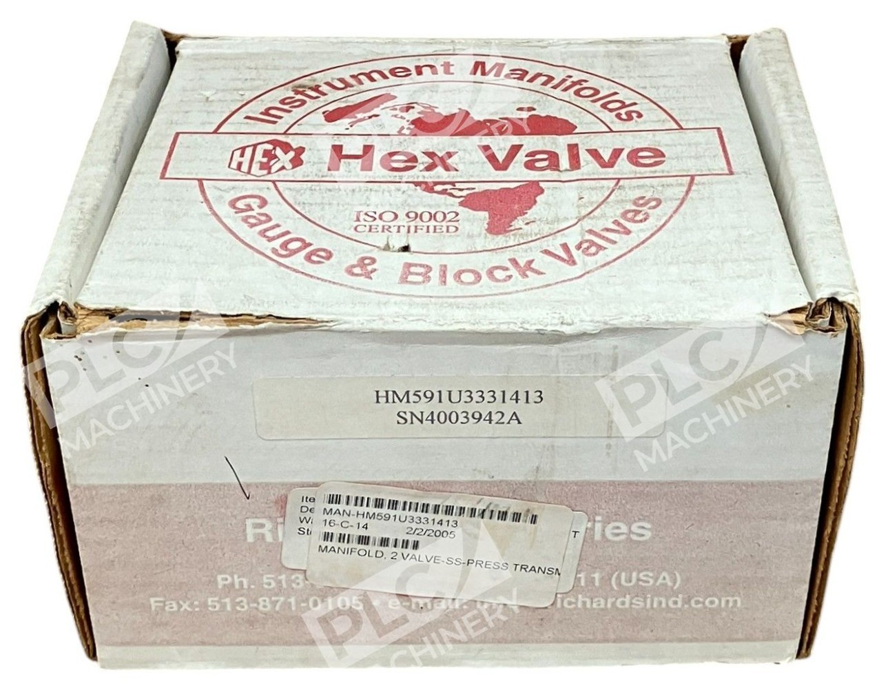 Richard HM591U3331413 - Richard Industries 56522 Stainless Steel Hex Valve HM591U333