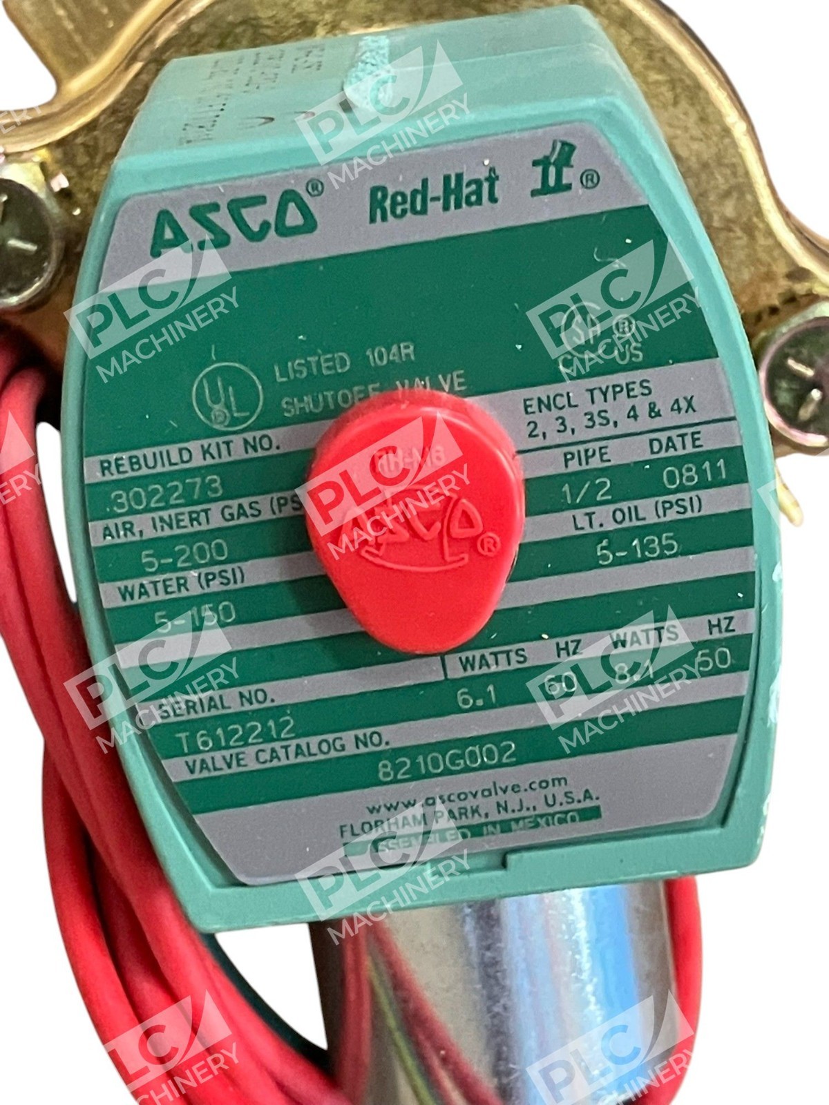 ASCO Red Hat II 20043 Shutoff Valve 8210G002 120/60 110/50 - Image 5