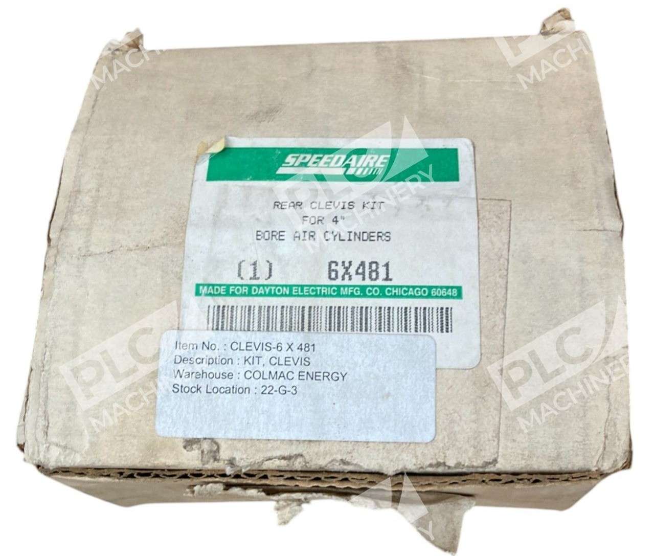 Speedaire For 4" Bore Air Cylinders Rear Clevis Kit 6X481 - Image 2