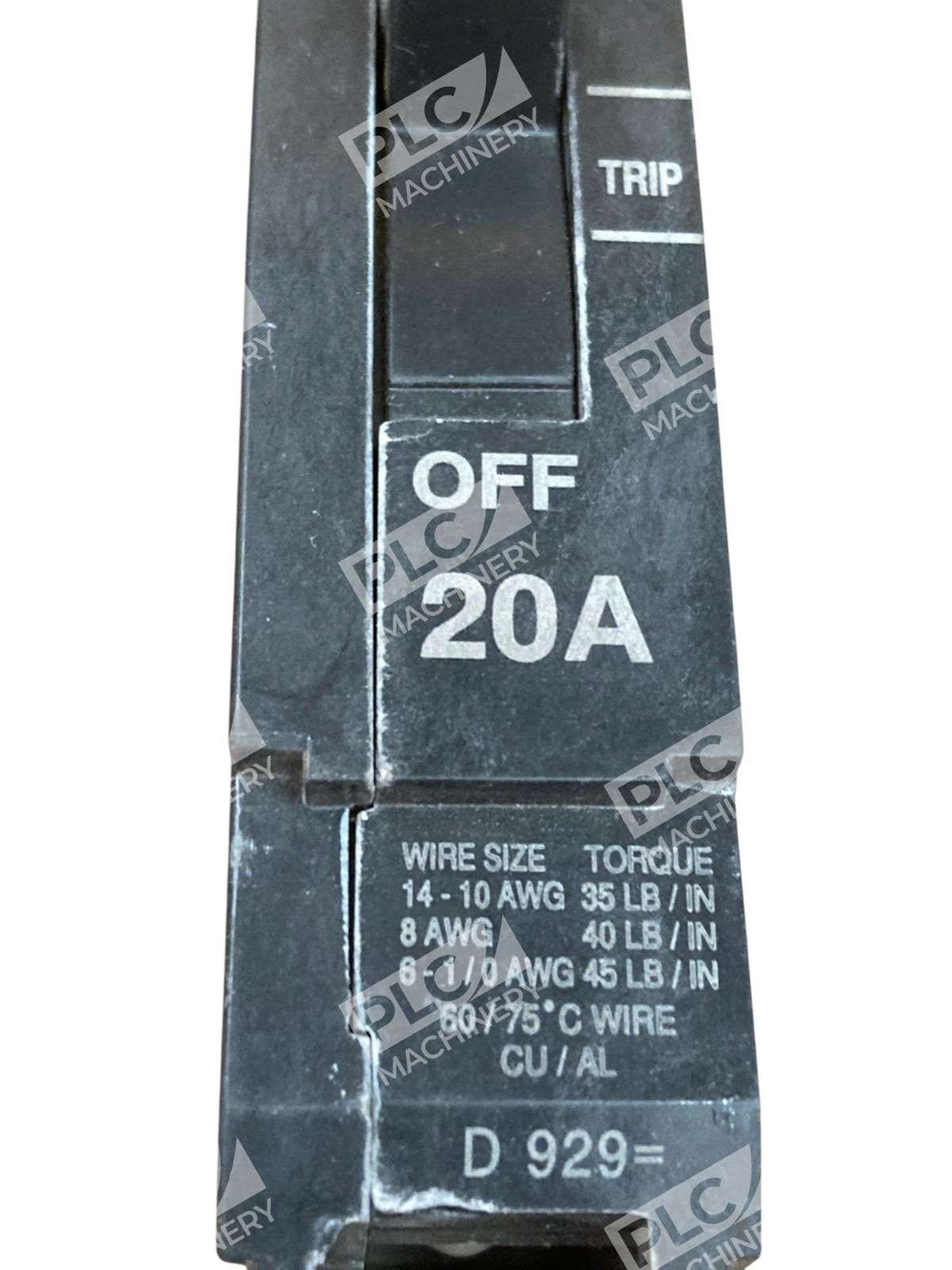 General Electric GE 1 Pole A-5532 E11592 SWD HACR 20A Circuit Breaker TEY120 - Image 5