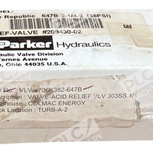 Parker 647B-2-1/4-2 - Parker 303SS 36PSI Acid Relief Valve 647B-2-1/4-2