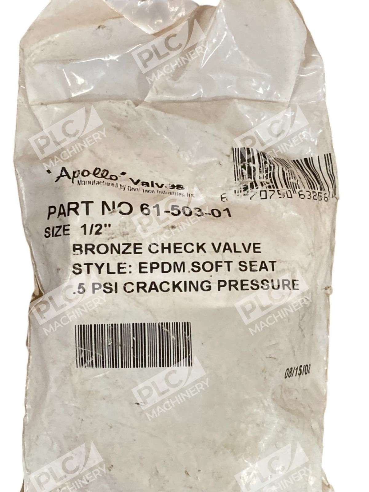 Apollo Valves 1/2" EPDM Soft Seat 0.5PSI Bronze Check Valve 61-503-01 - Image 3
