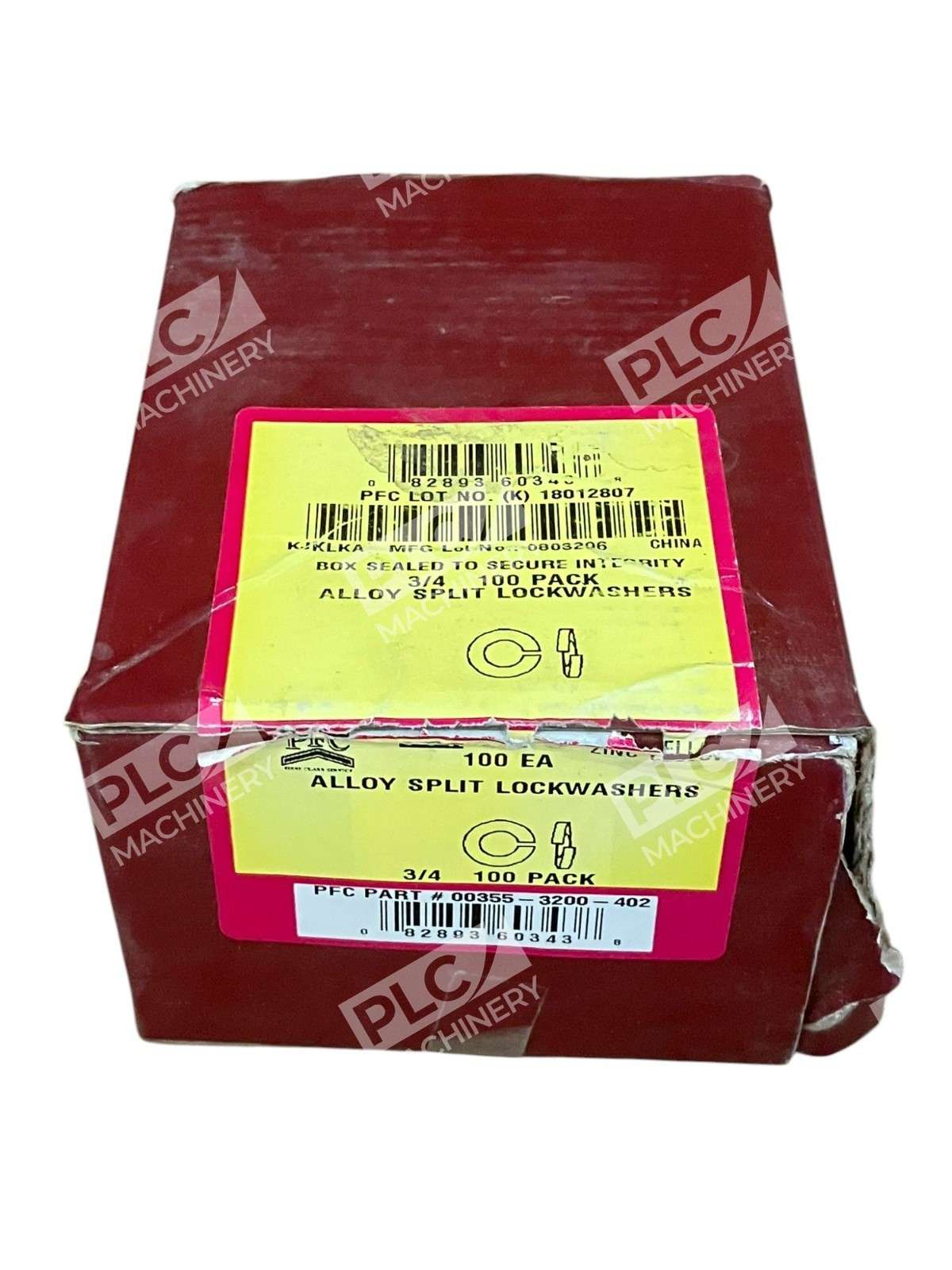 PFC 18012807 0803206 3/4" Alloy Split Lockwasher 00355-3200-402 (Box of 100) - Image 2