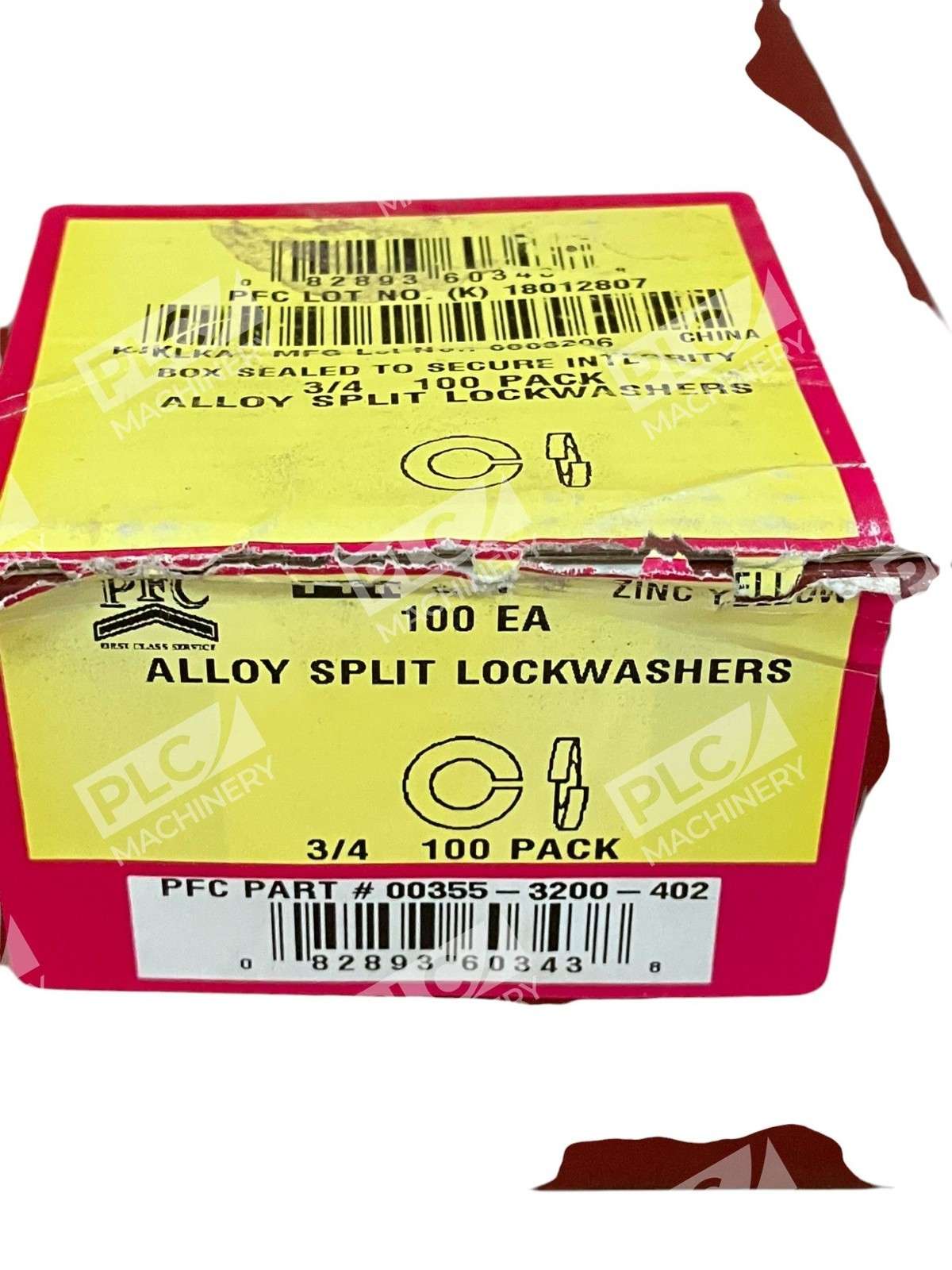 PFC 18012807 0803206 3/4" Alloy Split Lockwasher 00355-3200-402 (Box of 100) - Image 4