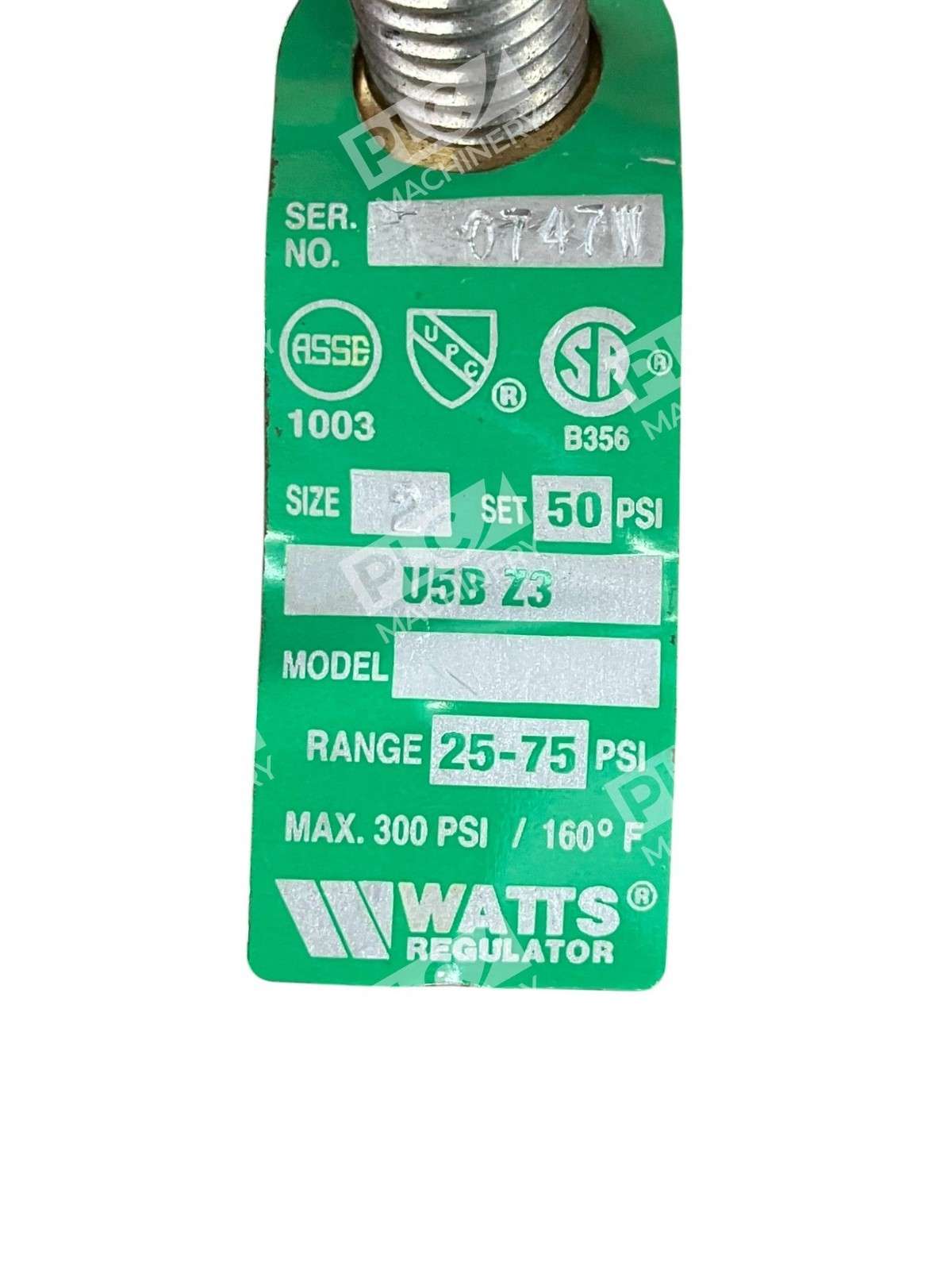 Watts 2 U 5B-Z3 Threaded Water Pressure Reducing Valve 0054350 - Image 9