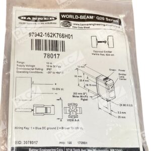 Banner 78017 - Banner 97942-162K766H01 Q20 Series World-Beam 78017