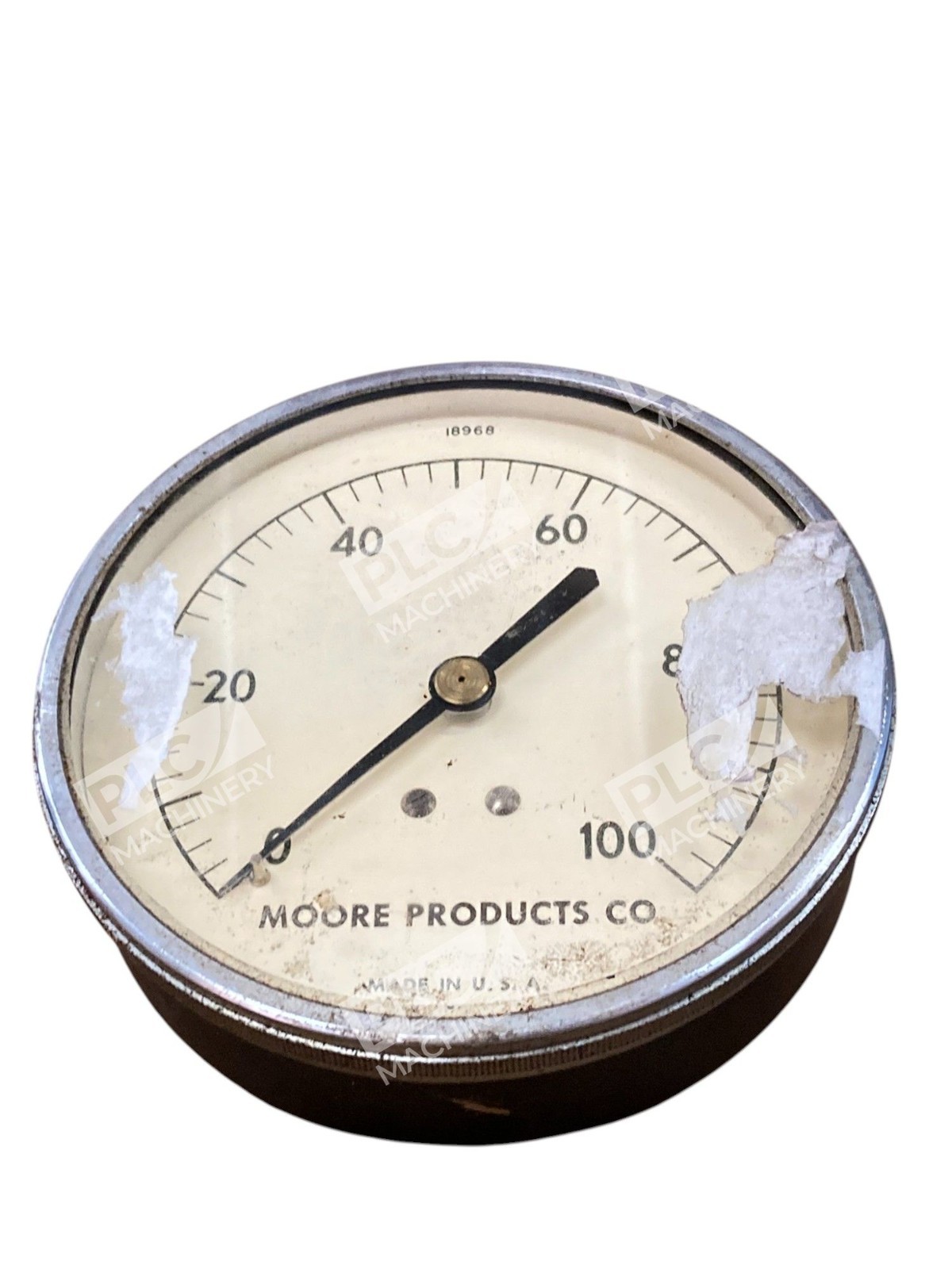Moore Products Co Vintage 0-100PSI Round Pressure Gauge 18968 - Image 4