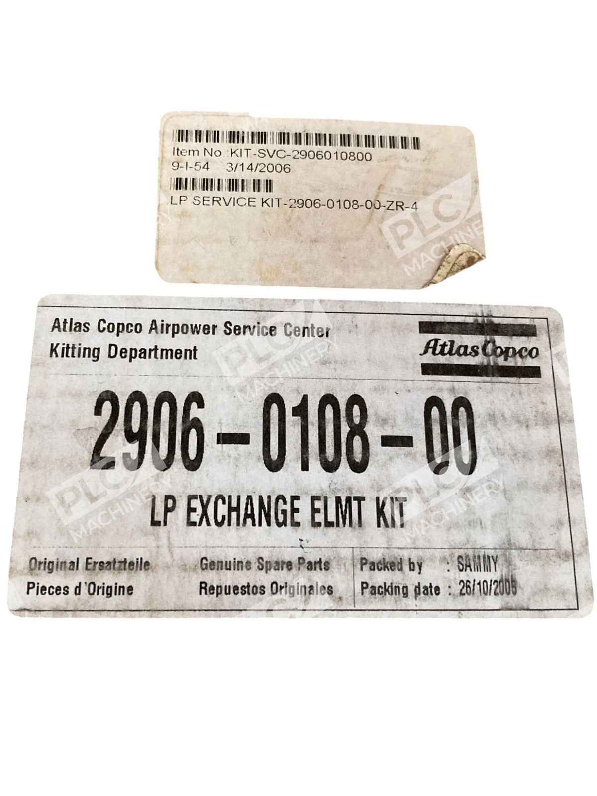 Atlas Copco 2906 0108 00 ZR4 LP Exchange Element Kit 2906010800 - Image 3