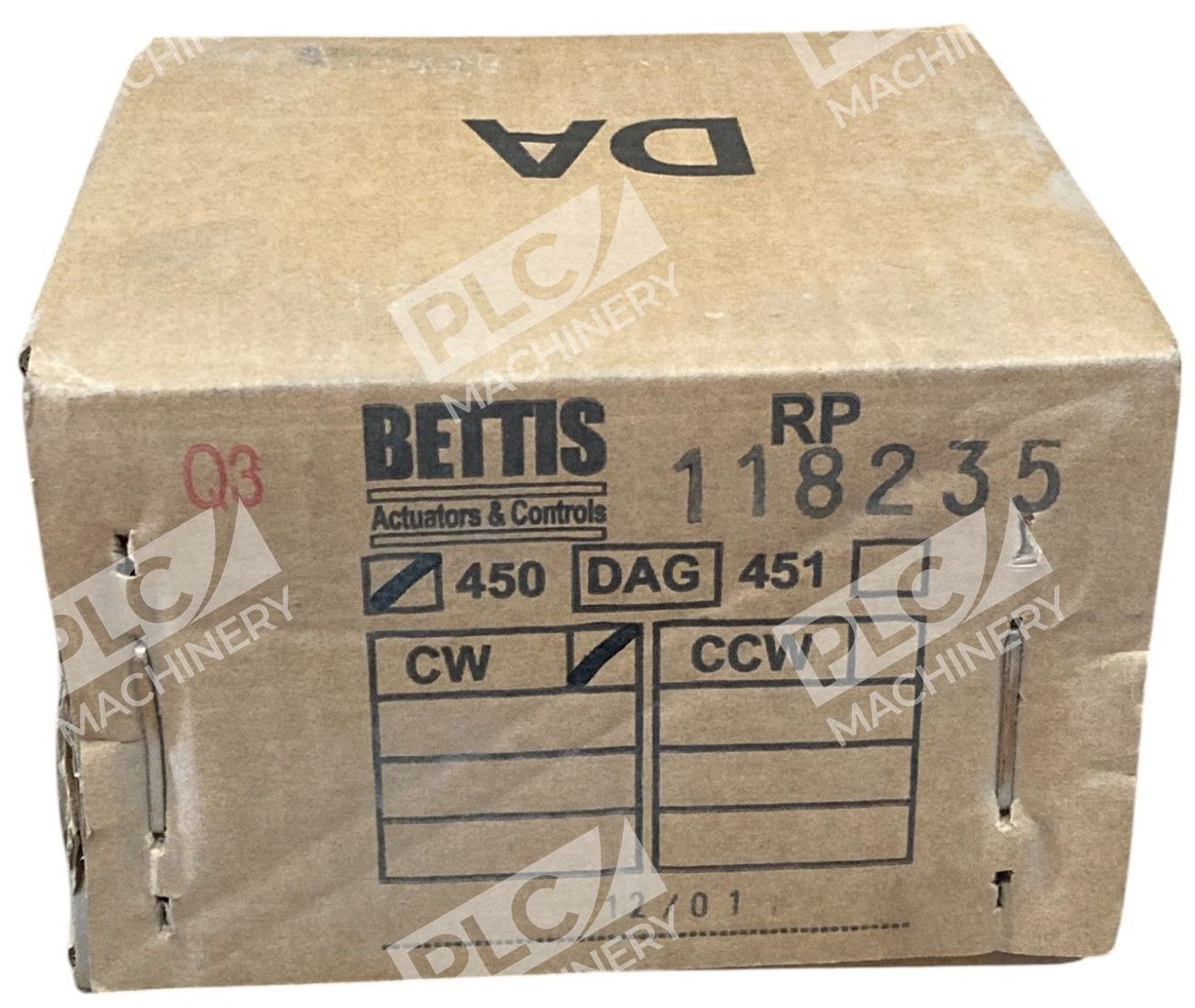 Bettis 120PSI RP 450 DAG CW DA Pneumatic Valve Actuator 118235 - Image 2