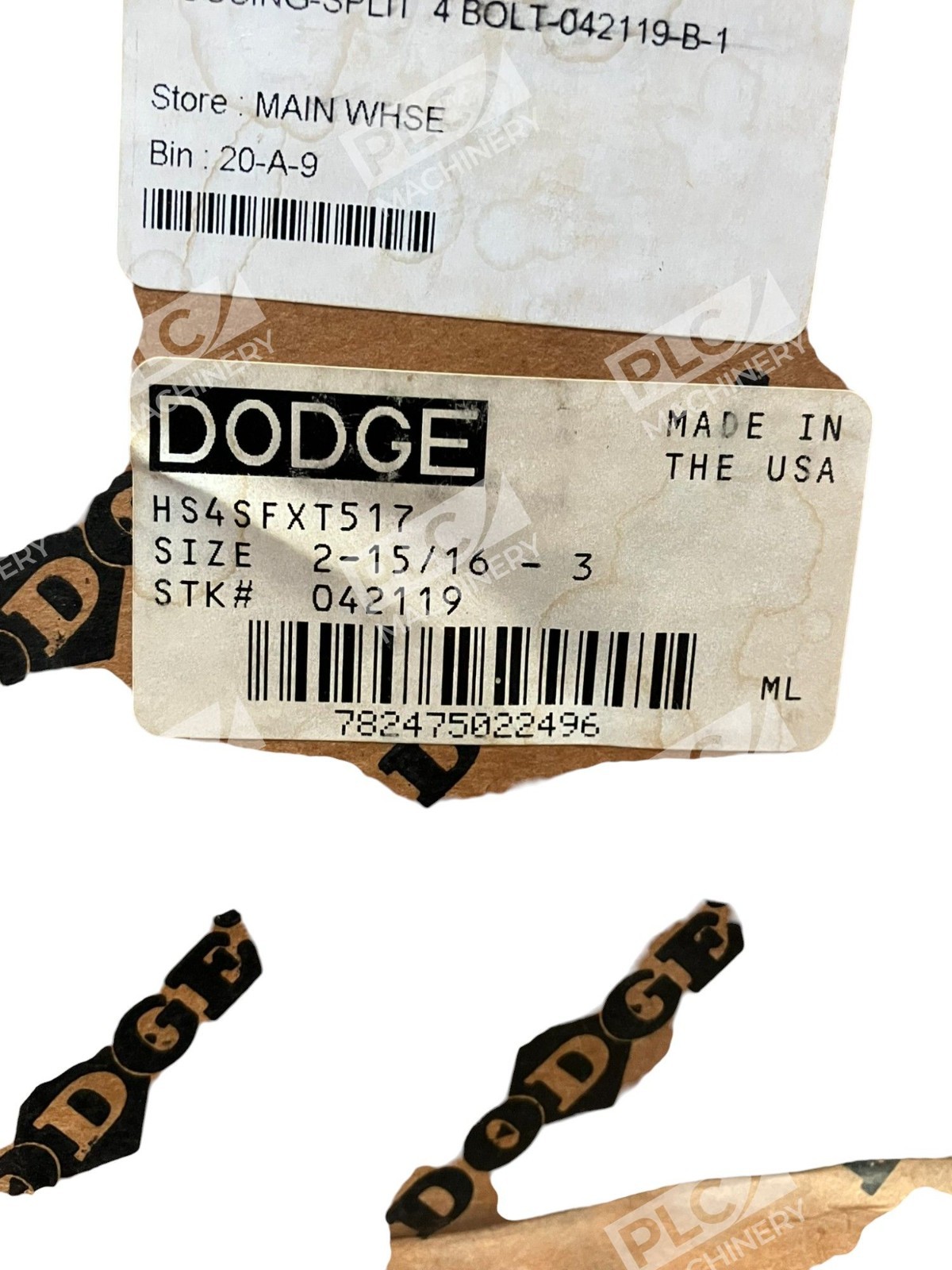 Dodge 2-15/16" 042119 4 Bolt Bearing Housing HS4SFXT517 - Image 3