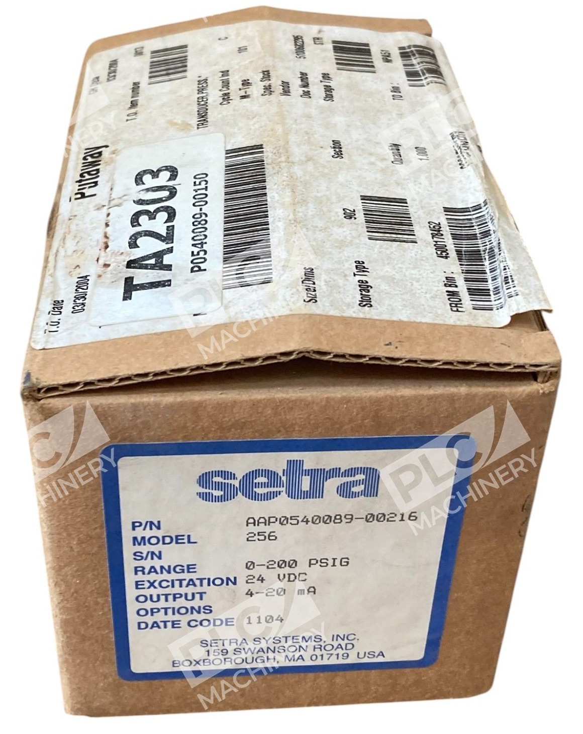 Setra AAP0540089-00216 - Setra 256 0-200PSIG 24VDC 4-20mA Cooper Turbocompressor AAP0