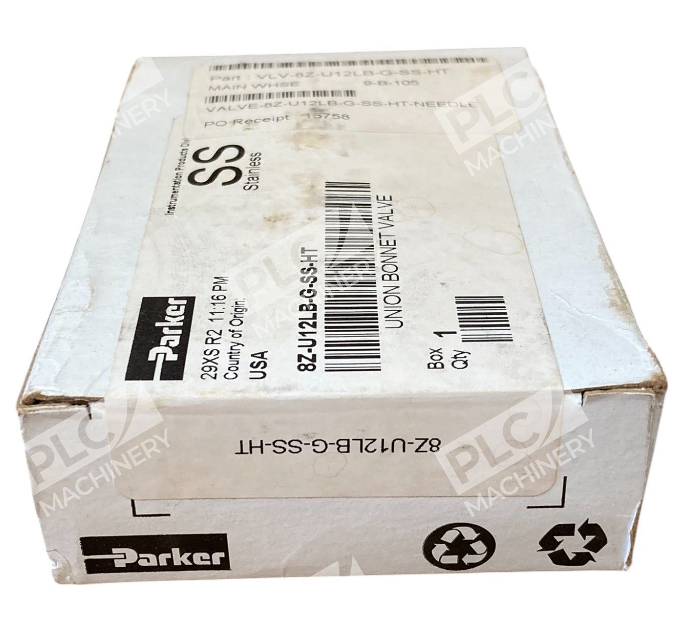 Parker TE39 29XS R2 Union Bonnet Valve 8Z-U12LB-G-SS-HT - Image 2