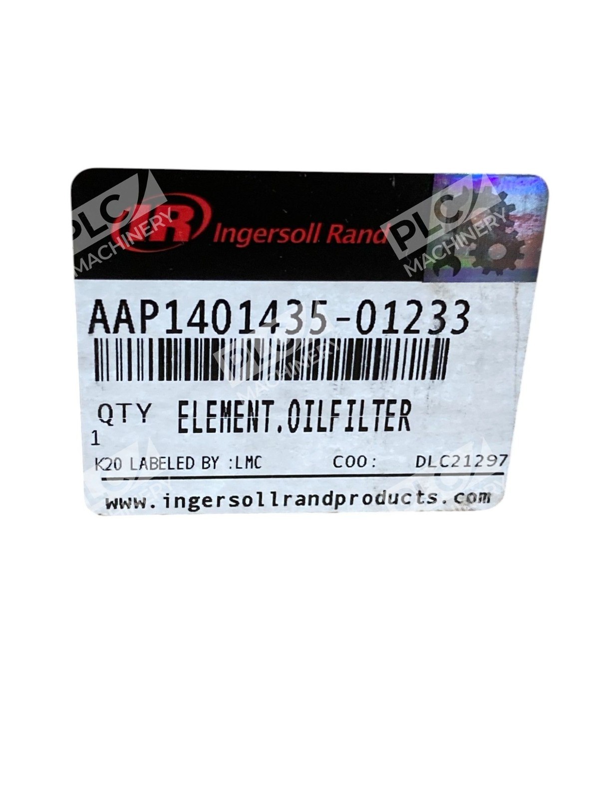 Ingersoll Rand IR K20 LMC Oil Filter Element AAP1401435-01233 - Image 3