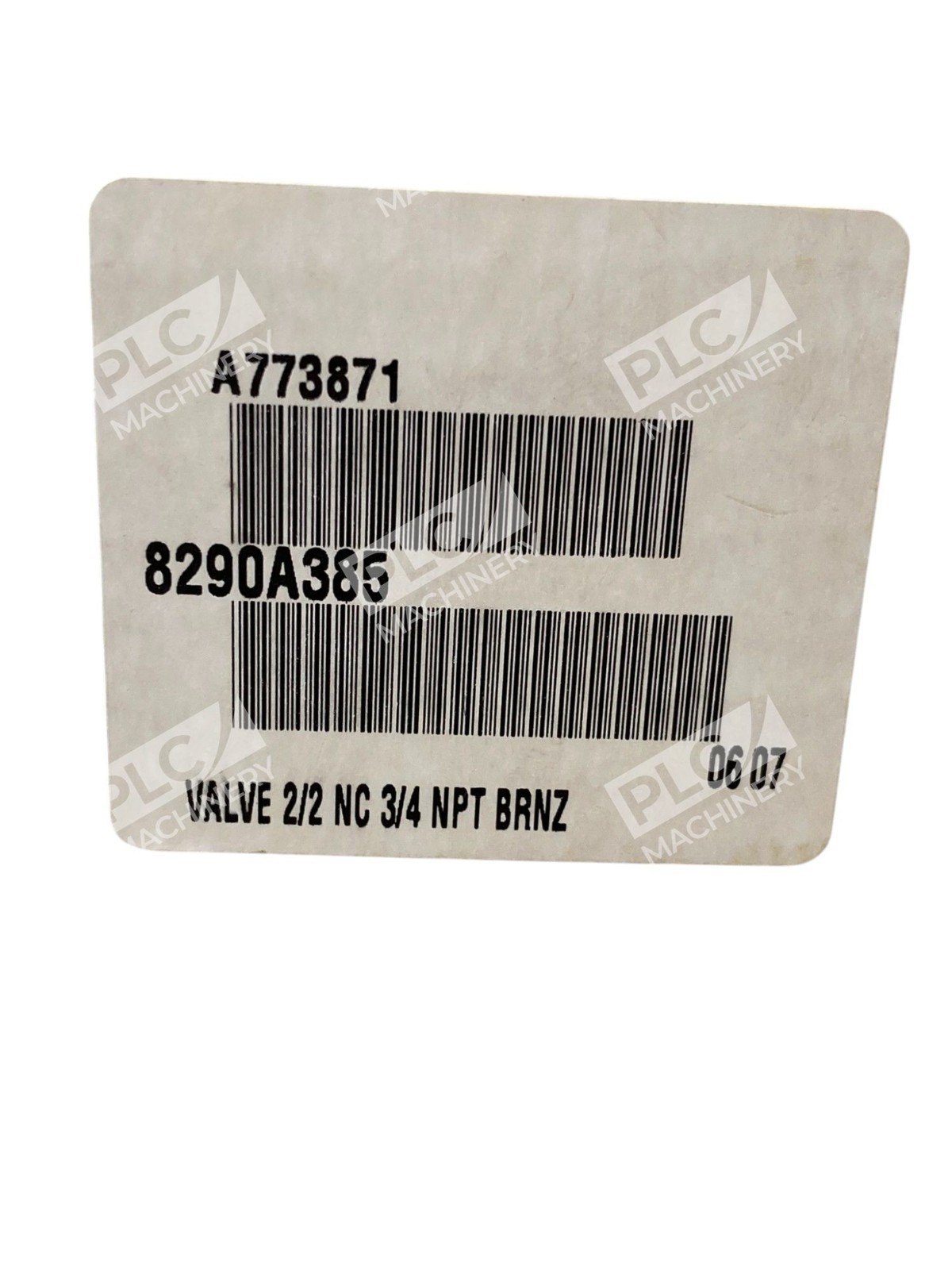 ASCO A773871 150PSI Bronze 3/4NPT Valve 2/2 NC 8290A385 - Image 3
