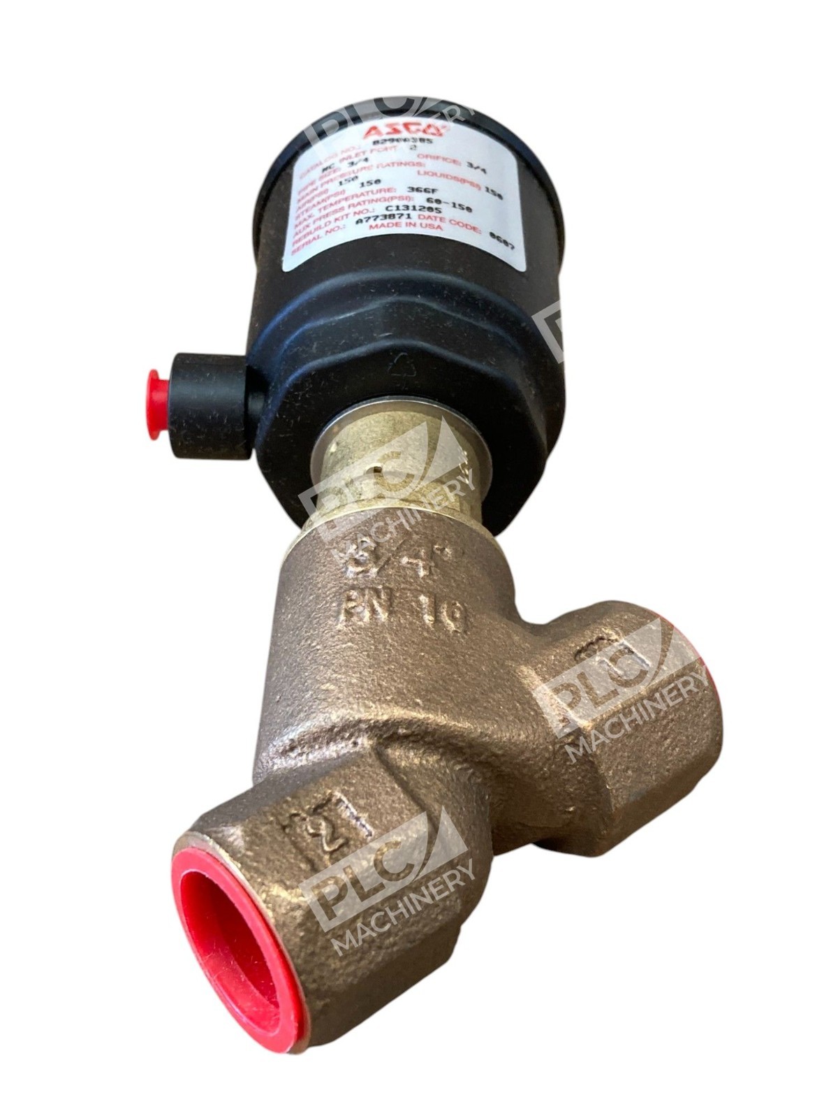 ASCO A773871 150PSI Bronze 3/4NPT Valve 2/2 NC 8290A385 - Image 4