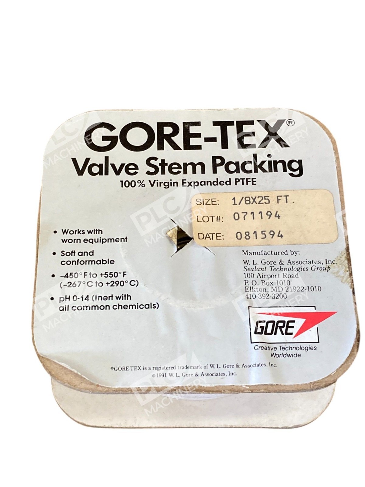 GORE GORE-TEX 0711941 100% Virgin Expanded PTFE Valve Stem Packing 1/8"x25FT - Image 4