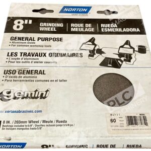 Norton 8" Grinding Wheel - Norton Saint-Gobain 8X1X1 60 Grit Medium Gemini 8" Grinding